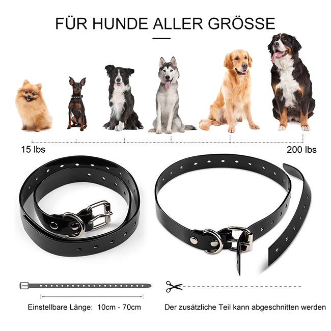 Wasserdicht & wiederaufladbare 300m Hundeerziehung halsband mit Ton/Vibration Erziehungshalsband fuer Hunde