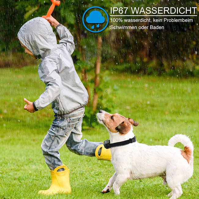 Wasserdicht & wiederaufladbare 300m Hundeerziehung halsband mit Ton/Vibration Erziehungshalsband fuer Hunde