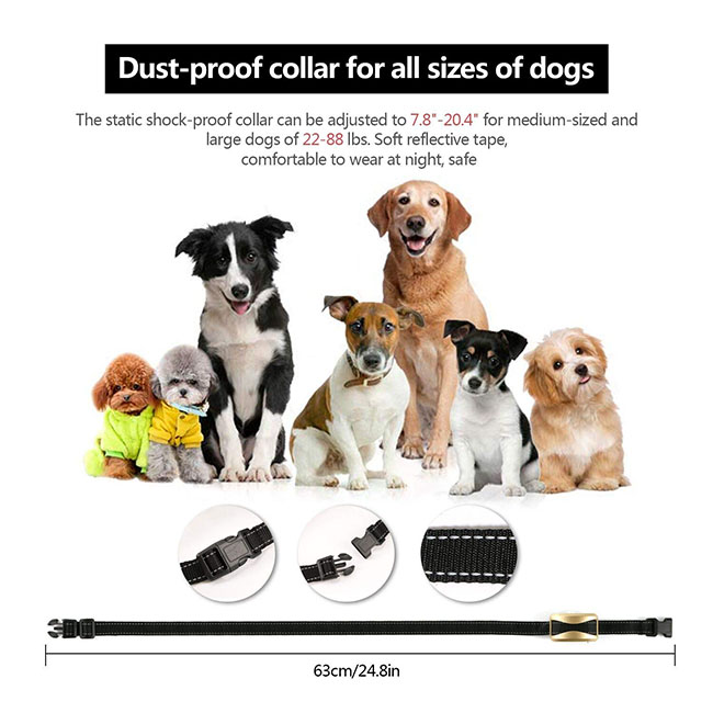Wasserdichtes wiederaufladbares Anti Bark Remote Hundetrainingshalsband Für 2 Hunde